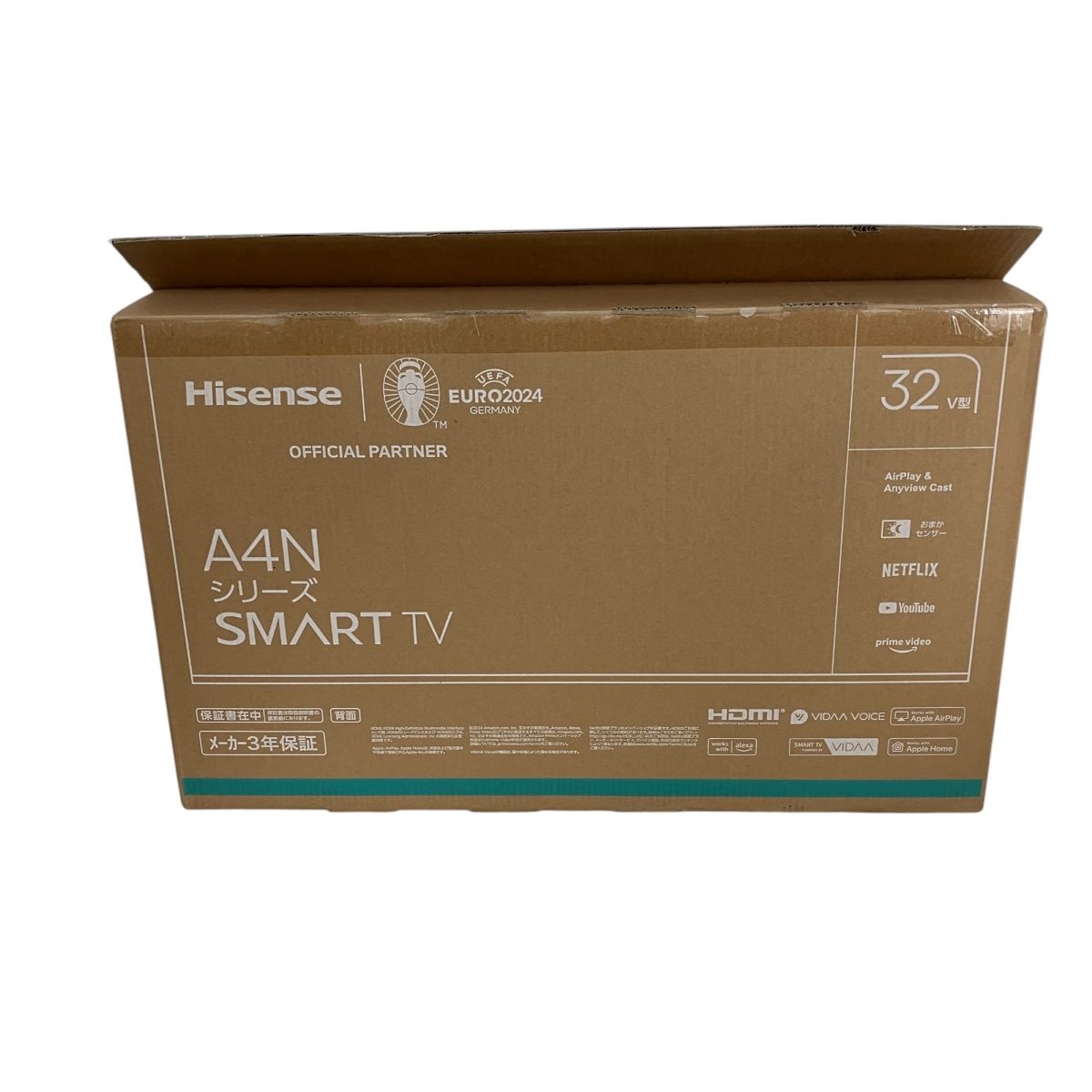 Hisense 32A4N 32型 2024製　使用感感じられない美品　元箱付き ハイセンス・ジャパン 32V型 液晶テレビ A4Nシリーズ 32A4N