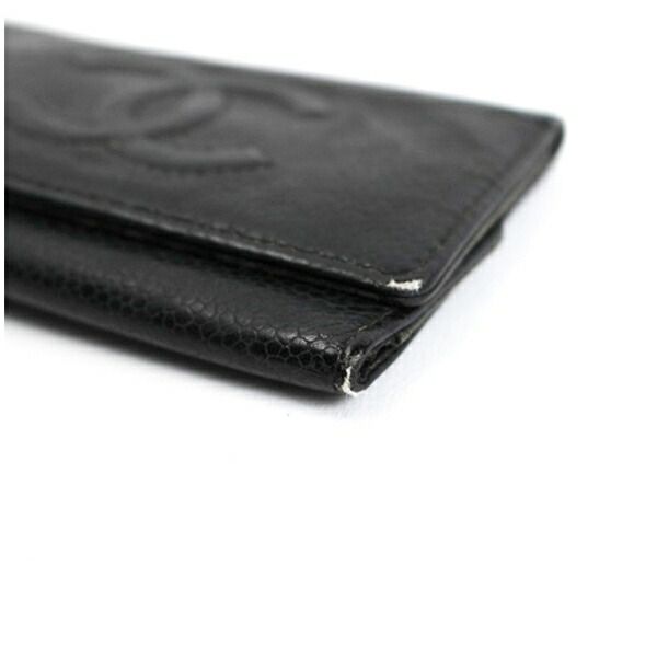 シャネル キーケース 6連 ブラック キャビアスキン 中古 Bランク  