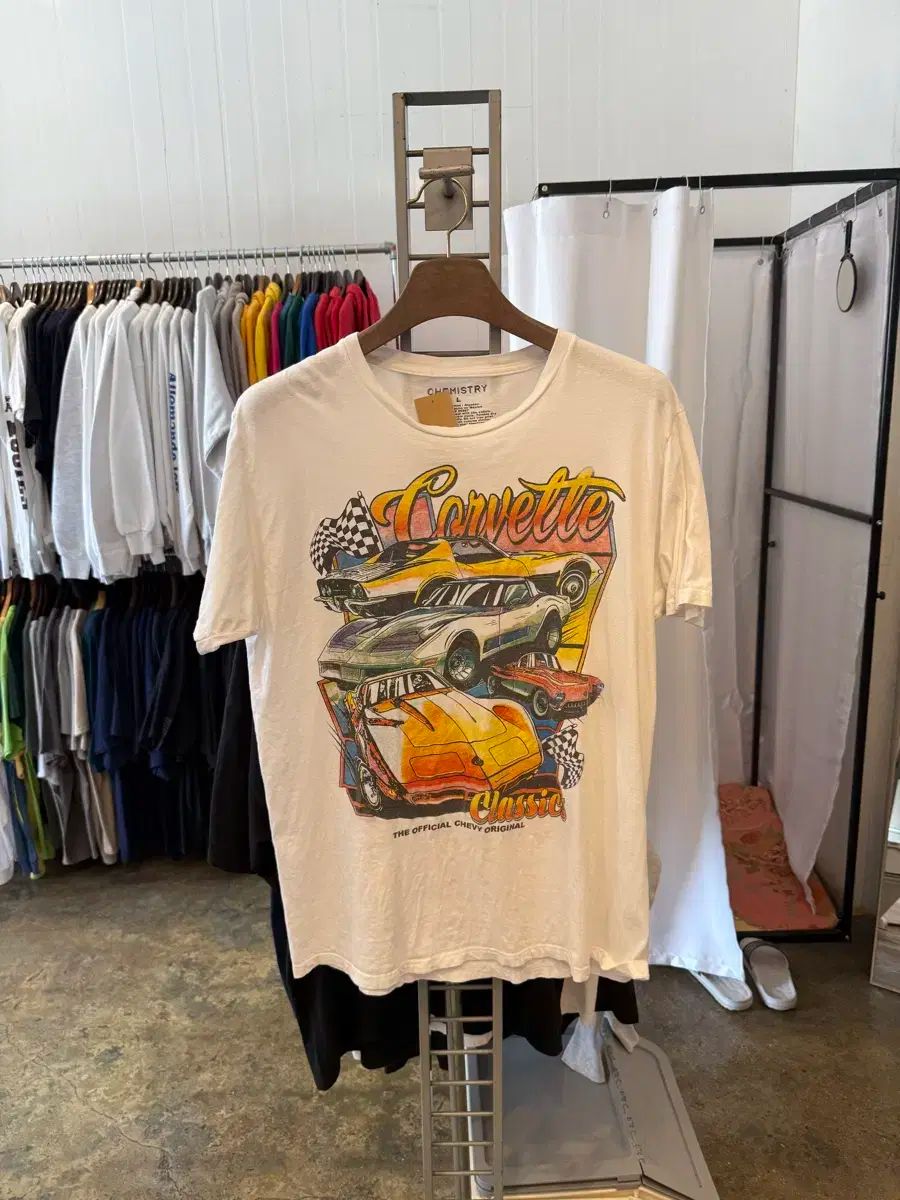 Usa ナスカー レーシング ヴィンテージ プリント ショートスリーブ T シャツ (L)