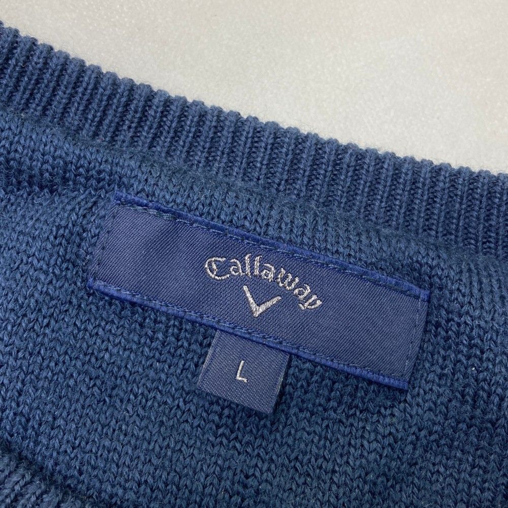 サイズ：L CALLAWAY キャロウェイ ニットセーター ネイビー系