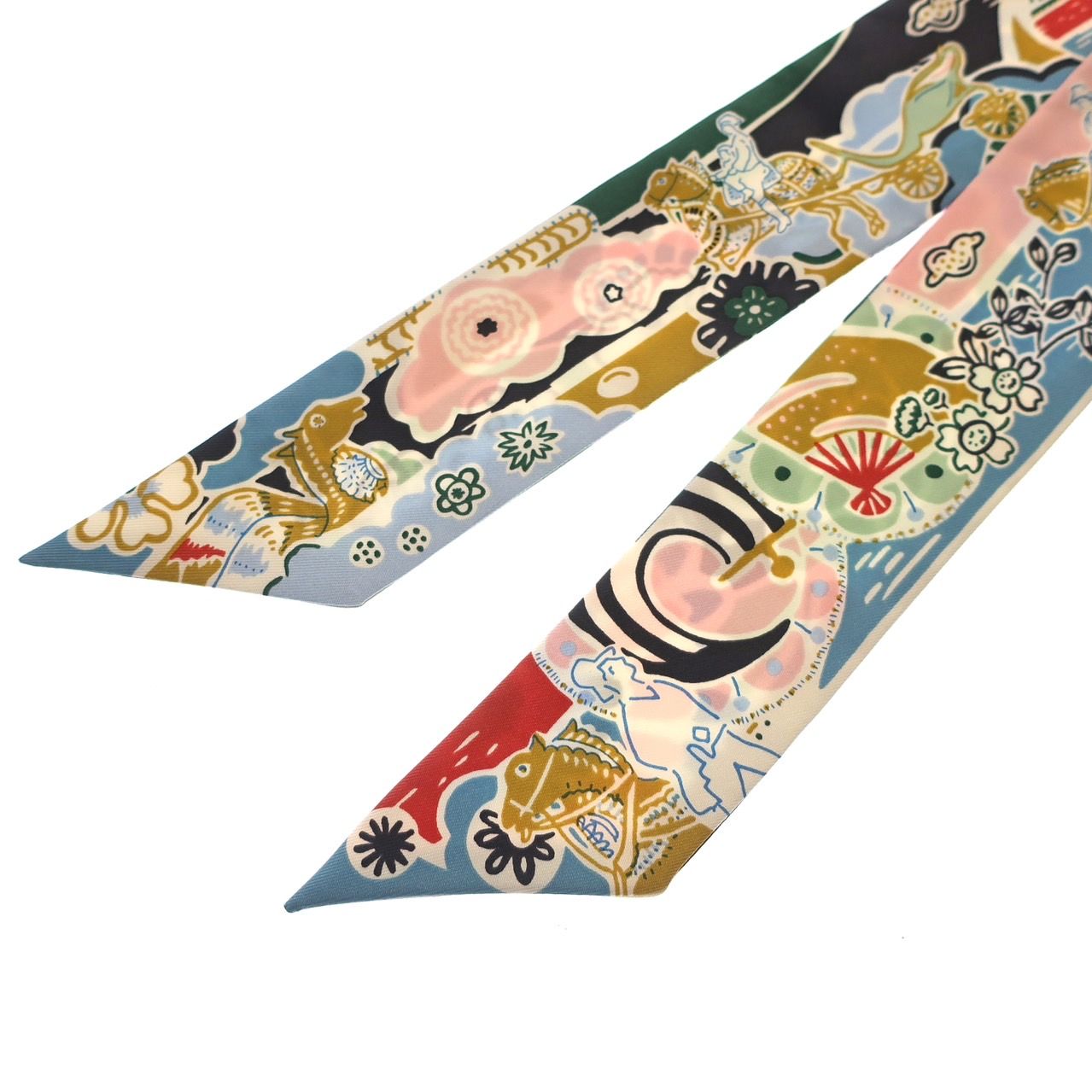 エルメス　ツイリー　紅型① HERMES - 新作 エルメス ツイリー 紅型 ビンガタ Noir Rougeの通販 by