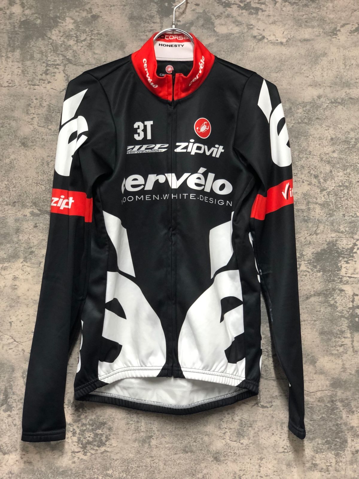 カステリ castelli カステリ サイクル ジャージ 裏起毛 秋冬 L☆a7787