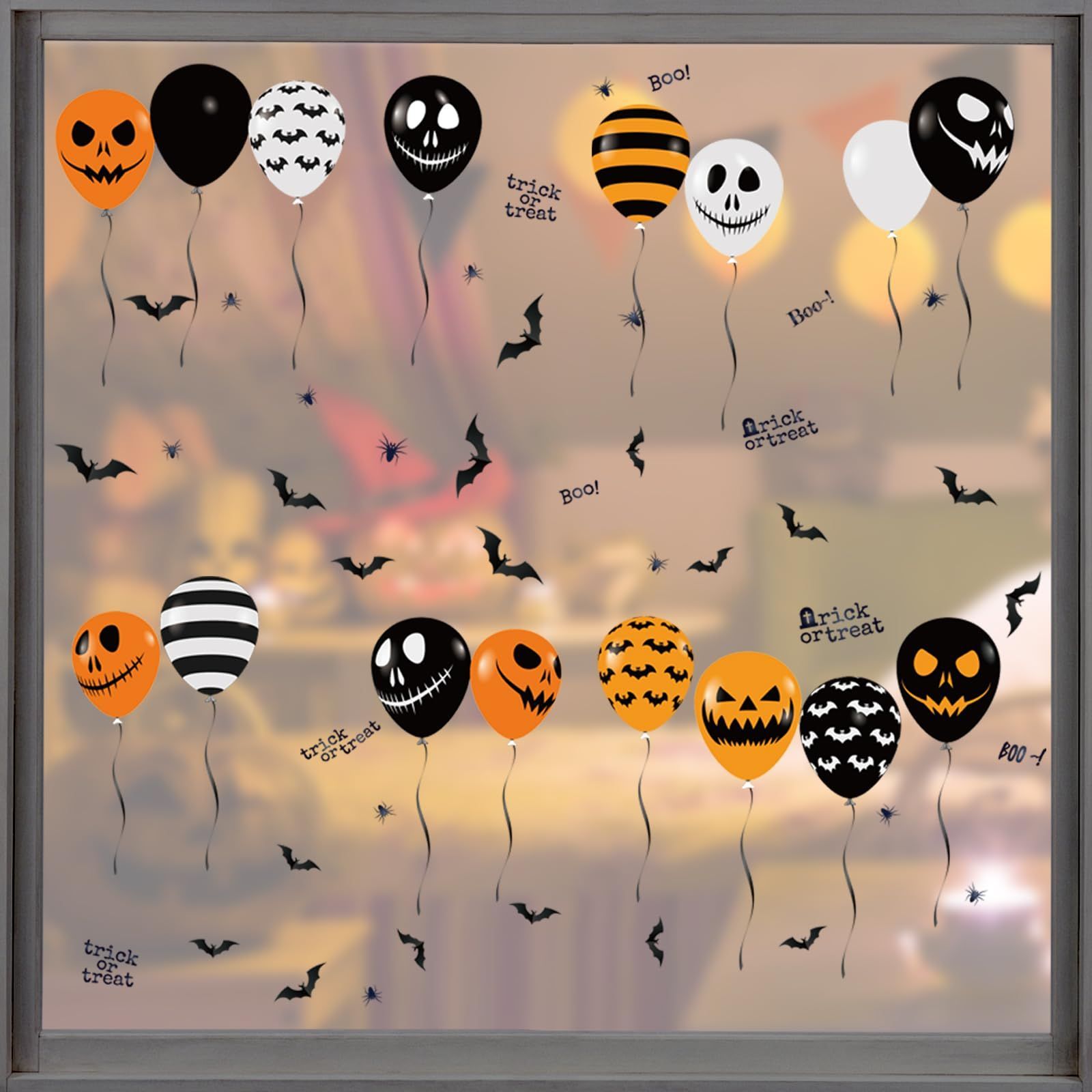 まもなく終了 halloween 42pcs 飾り シール 剥がせる ステッカー 装飾 ガラス インテリア 窓 DIY 静電 部屋 ウォールステッカー 店舗 CLUB ハロウィン デコレーション LEISURE HW076-2