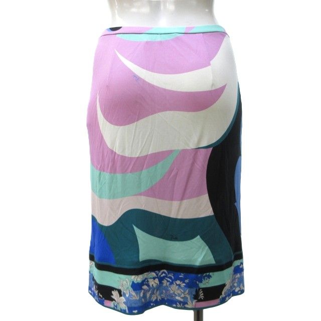 エミリオプッチ EMILIO PUCCI 美品 タイトスカート ひざ丈