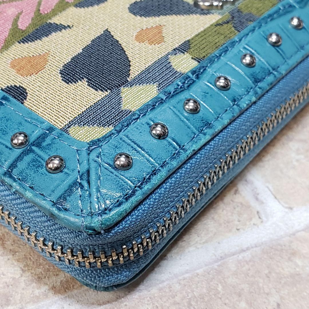 シンクビー！ Think Bee! ☆ ラウンドジッパー 長財布 財布 ブルー系