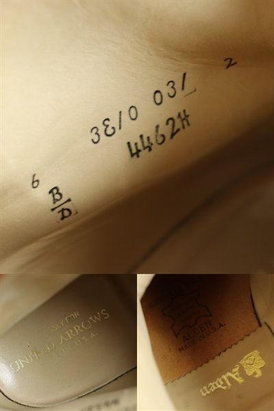 【ドンドン見直し】良品■USA製 オールデン ユナイテッドアローズ 4462H ウィングチップ フルブローグ レザーブーツ 茶 6 メンズ