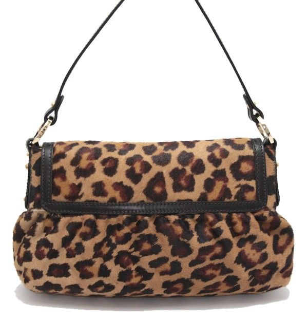 フェンディ FENDI ハラコ ワンショルダーバッグ レオパード レザー