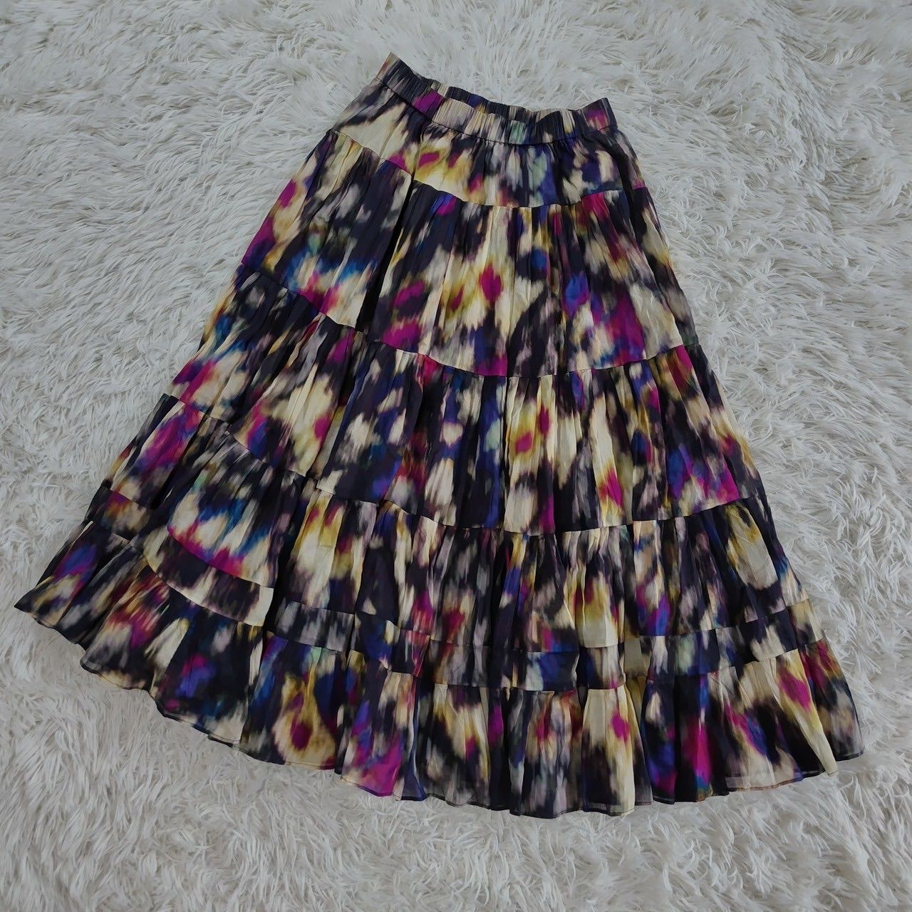 Isabel Marant Etoile イザベルマランエトワール タイダイ柄ティアードスカート ミモレ丈 ミディ コットン100％ ¥84 700