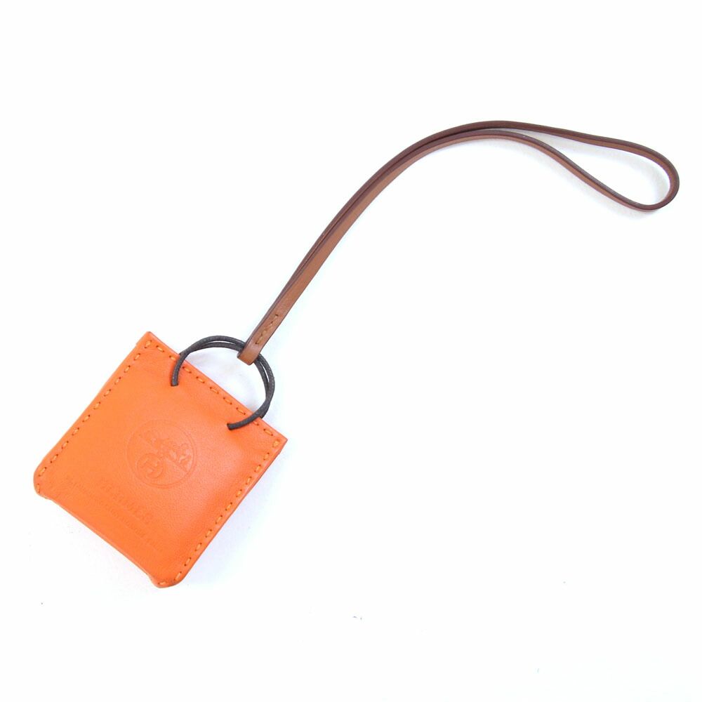 ❤未使用品❤サックオランジュ フーオレンジ バッグチャーム エルメス 箱付き エルメス ブランド バッグチャーム レディース レザー フランス