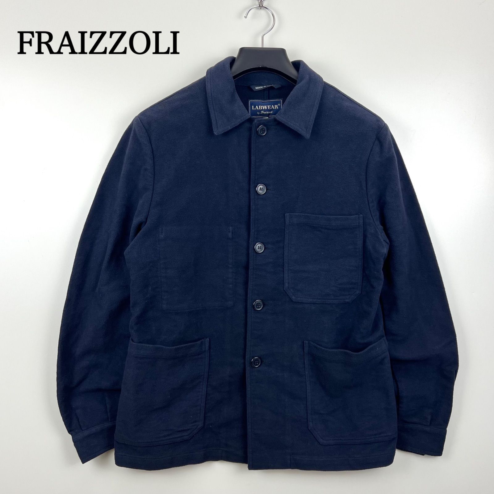 Fraizzoli ショップコート 紺 ITALY製 44 FRAIZZOLI フライツォーリ 