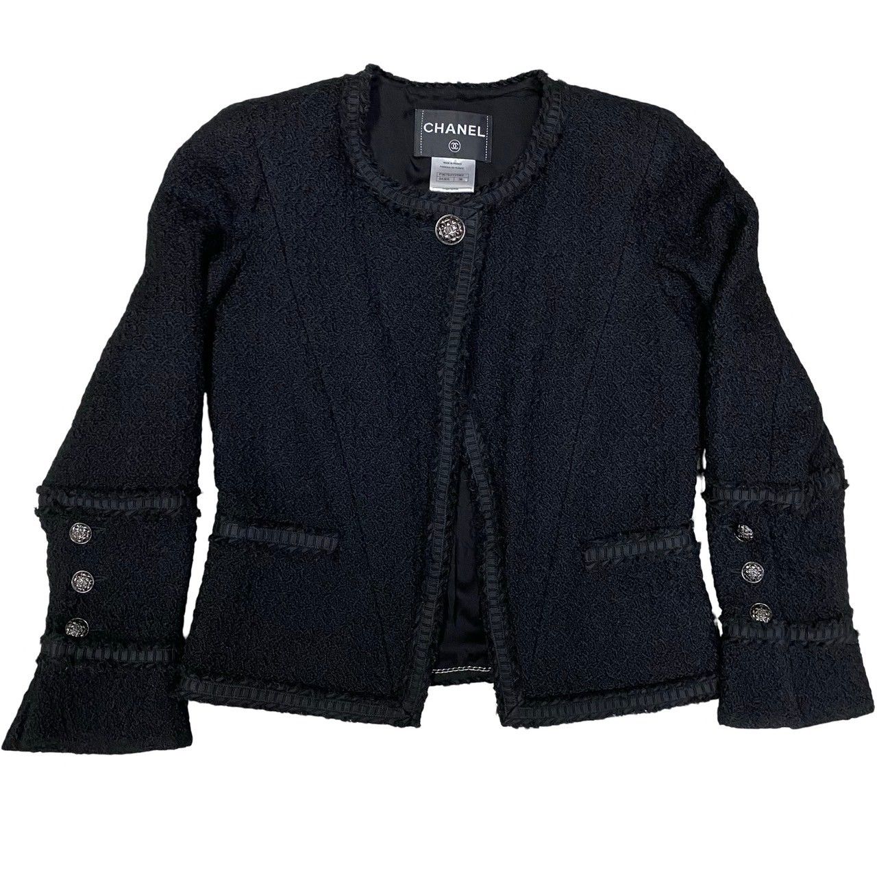極 美品 希少品 CHANEL シャネル ココマーク ロゴ ボタン ウール 100