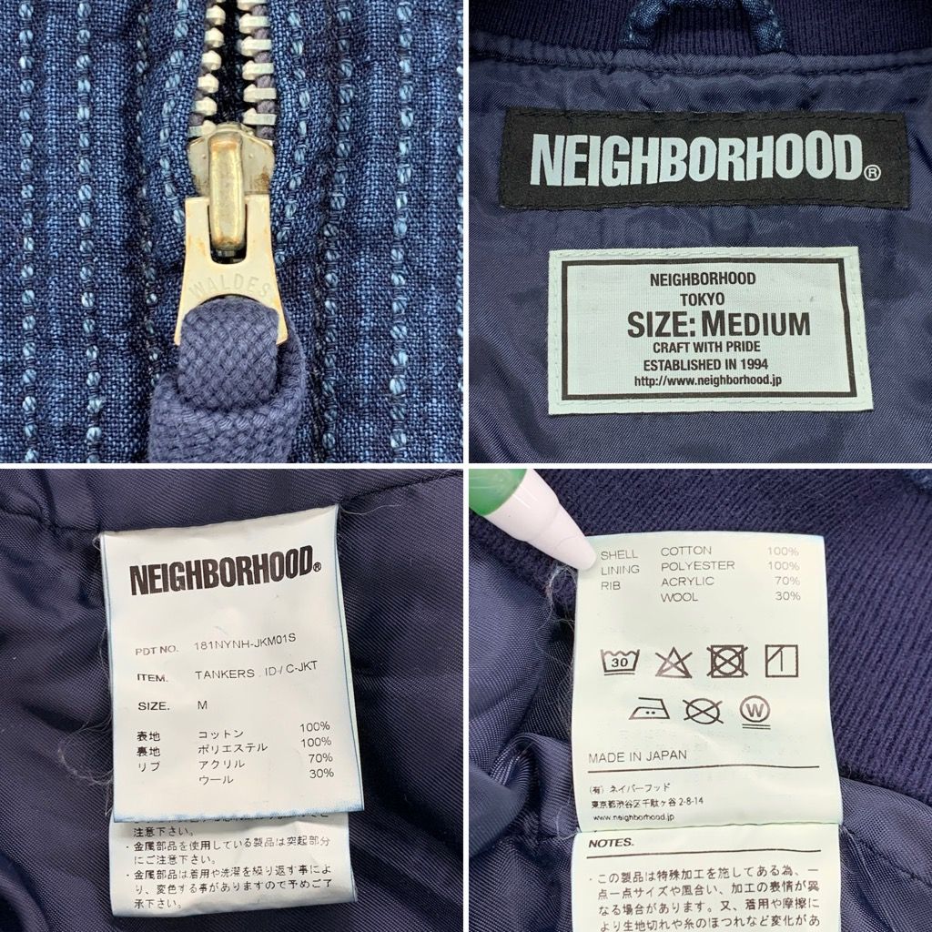 NEIGHBORHOOD TANKERS ID C-JKT INDIGO サイズM ネイバーフッド 