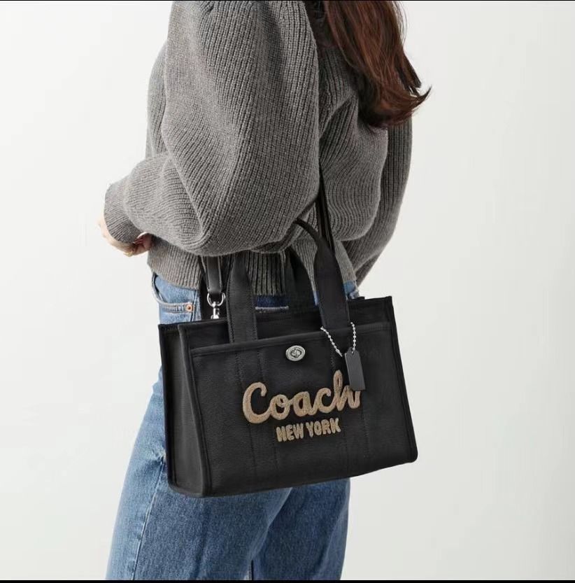 コーチ ショルダーバッグ CARGO TOTE 26 カーゴ トート CP164 レディース ハンドバッグ ミニトート ロゴ刺繍 鞄 LHBLK