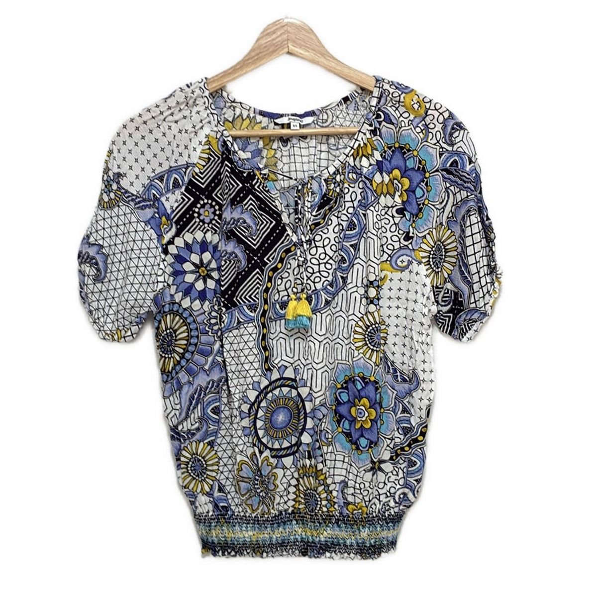 送料無料 通販  Desigual(デシグアル) レディース美品 サイズXS 半袖カットソー カットソー(半袖+袖なし)