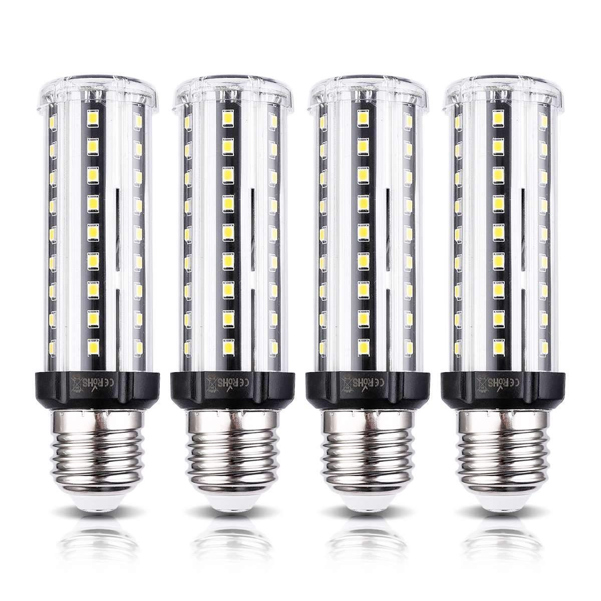 長寿命 省エネ 高輝度 60W～80W白熱電球相当 昼光色6000K 街灯・倉庫・納戸・駐車場・車庫・工場・屋内ガレージ対応 10W/1000Lm E26口金 led電球 (4個入れ) トウモロコシ型 LEDコーンライト Wenscha