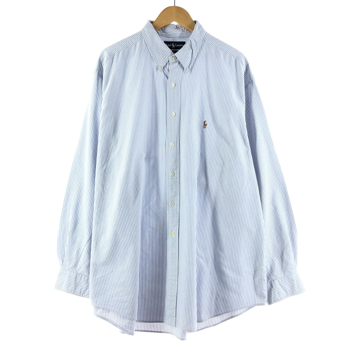 古着 ラルフローレン Ralph Lauren YARMOUTH 長袖 ボタンダウンストライプシャツ メンズXXL /eaa371463 【中古】/eaa371463