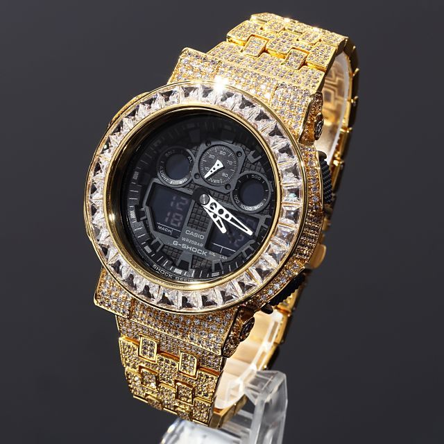 G-SHOCK フルカスタム GA100 Gショック ゴールド文字盤 バケット