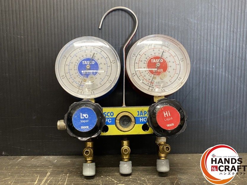 ○【中古品】TASCO タスコ ゲージマニホールド TA141B-1/TA140B