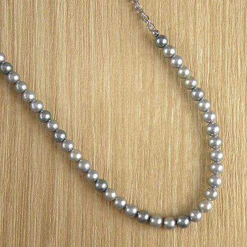 メンズパールネックレス アコヤ真珠 チェーン ミックス 50cm 約
