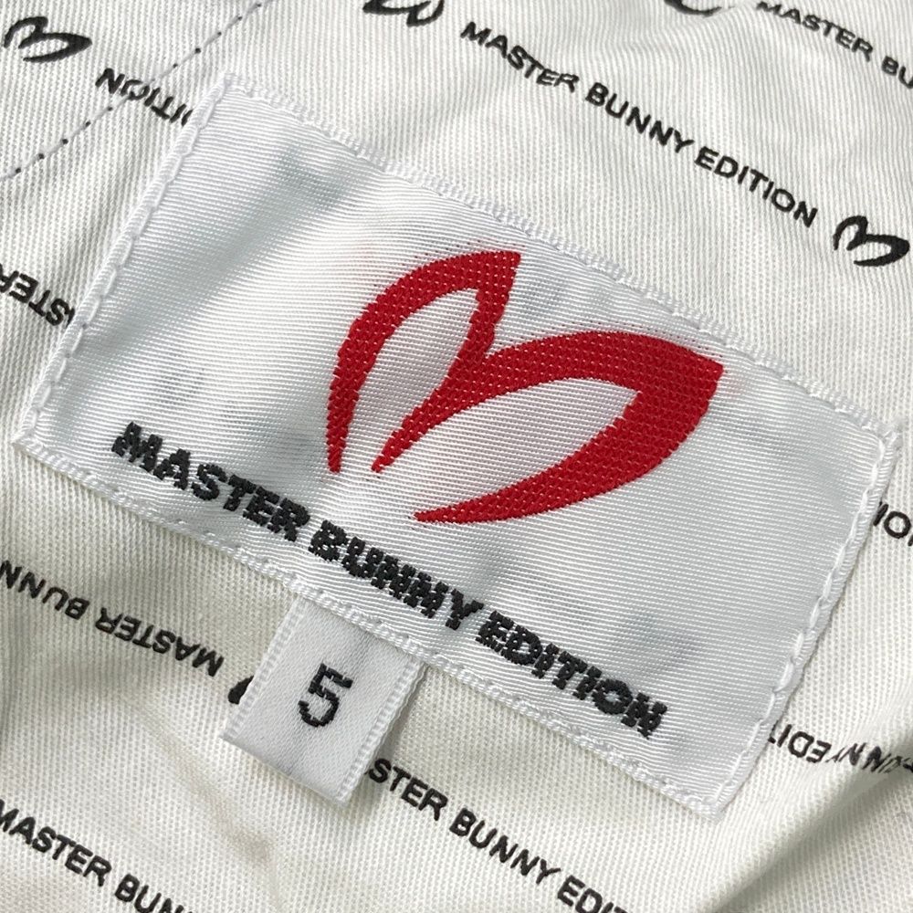 サイズ：5 MASTER BUNNY EDITION マスターバニーエディション  シアサッカーストレッチパンツ  ブラック系 [240101483751] ゴルフウェア メンズ ストスト サイズ：5 MASTER BUNNY EDITION マスターバニーエディション