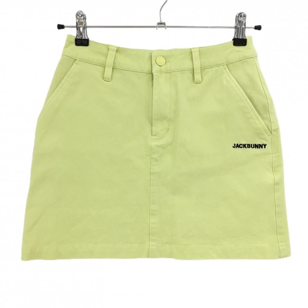 新品⭐️JACK BUNNY スカート⭐️ロゴ入り黄色 美品】ジャックバニー スカート イエローグリーン バックロゴ