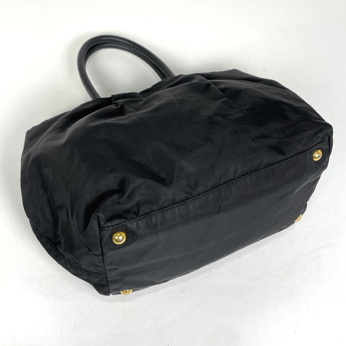 プラダ PRADA ロゴ ハンドバッグ トートバッグ リボン ハンドバッグ ナイロン ネロ ブラック レディース