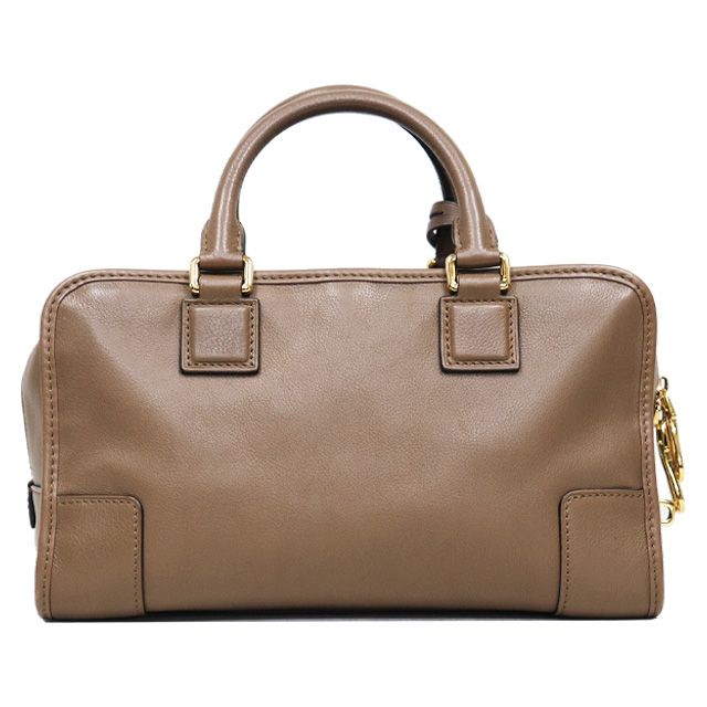 ロエベ LOEWE アマソナ28 ハンドバッグ レザー 茶 ゴールド金具