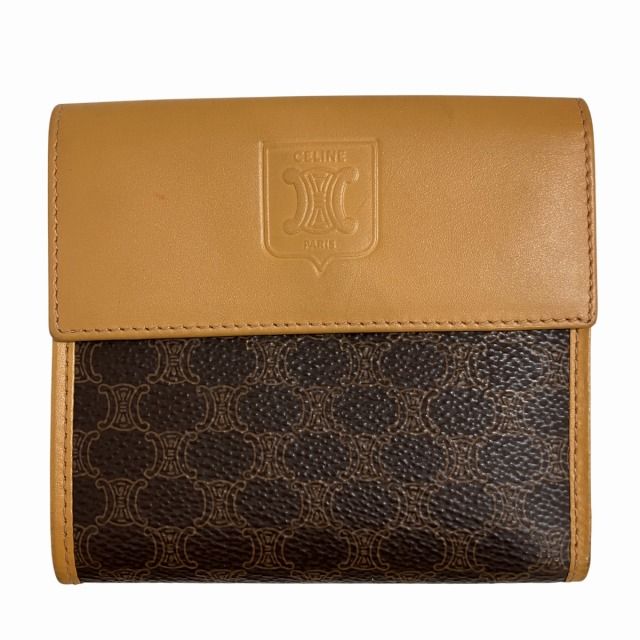 セリーヌ CELINE 二つ折り財布 ウォレット マカダム柄 レザー