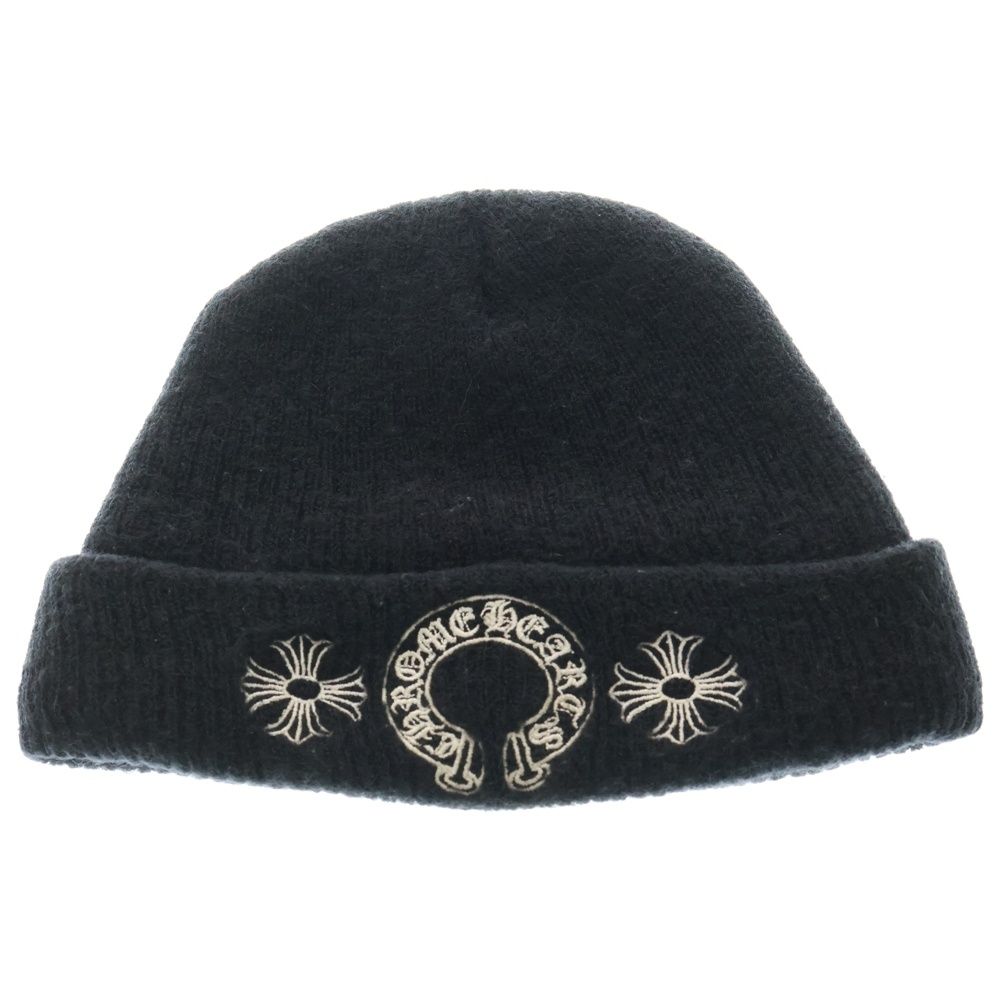 CHROME HEARTS クロムハーツ WOOL WATCH CAP CHプラスホースシュービーニー ニットキャップ 帽子 ブラック