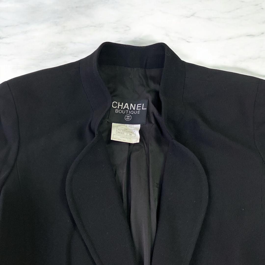 CHANEL シャネル コート P07229 M〜Lロング ココマーク上質ウール 