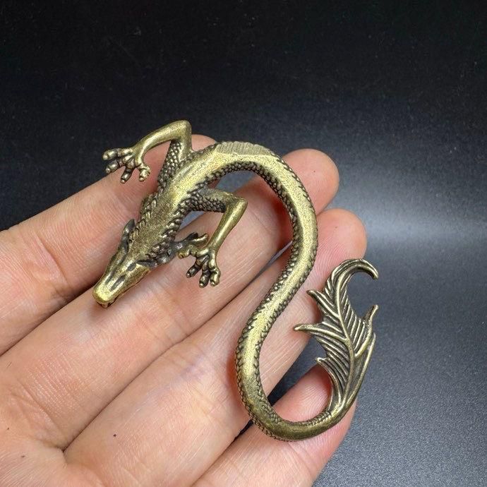 銅 細工 竜 装飾品 工芸品 置物 銅細工 盤竜香炉 博山炉