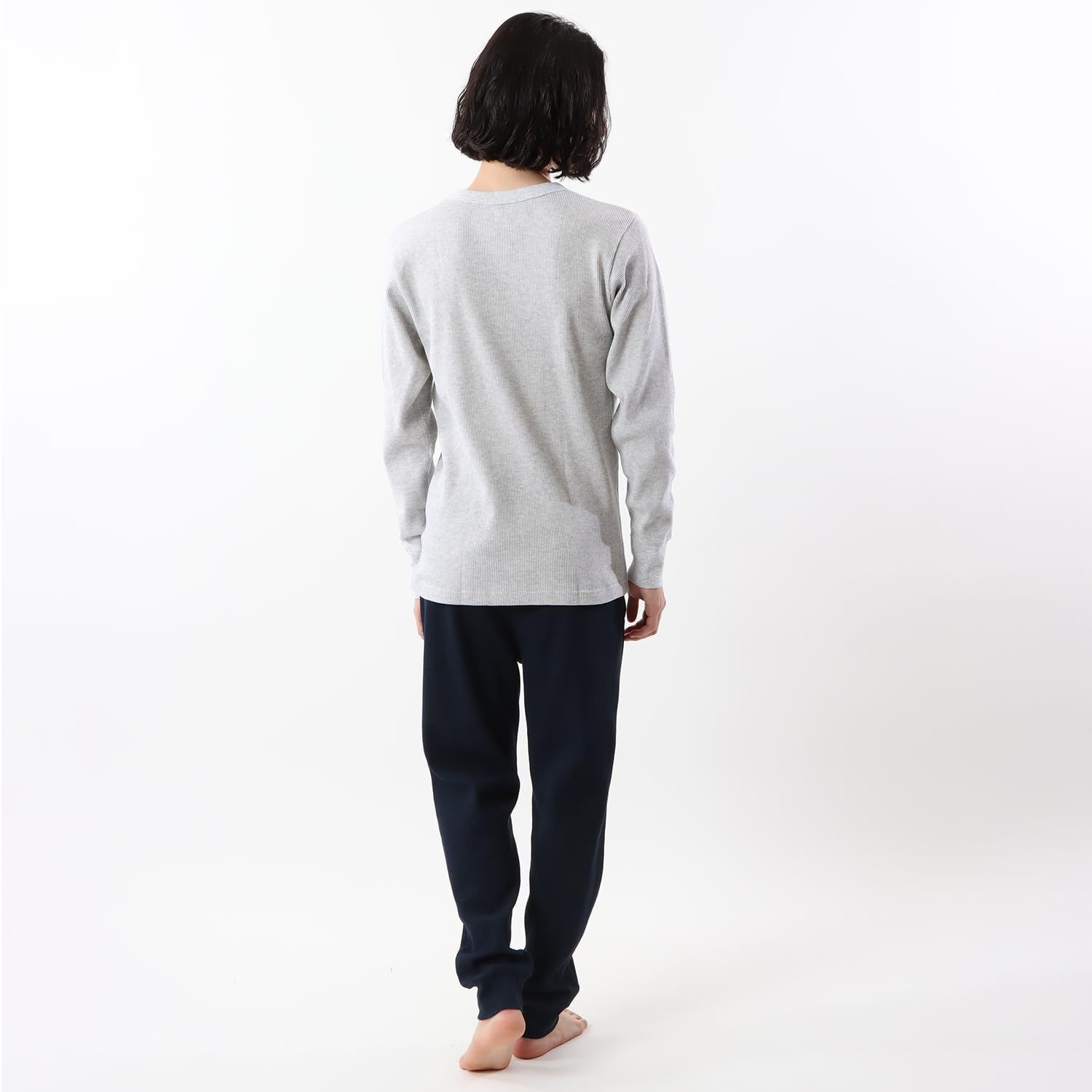 【人気商品】サーマル 防寒 あたたかい ロングTシャツ 丸首 長袖 無地 ワッフル [ヘインズ] Beefy サーマルクルーネックロングスリーブ HM4-Q103 メンズ