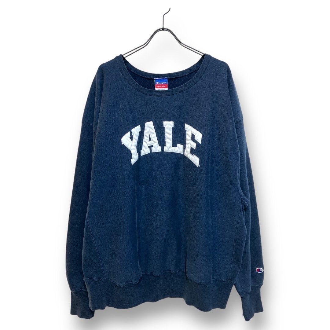 Champion (チャンピオン) 00's YALEプリント リバースウィーブスウェット スウェット メンズ ネイビー XXL