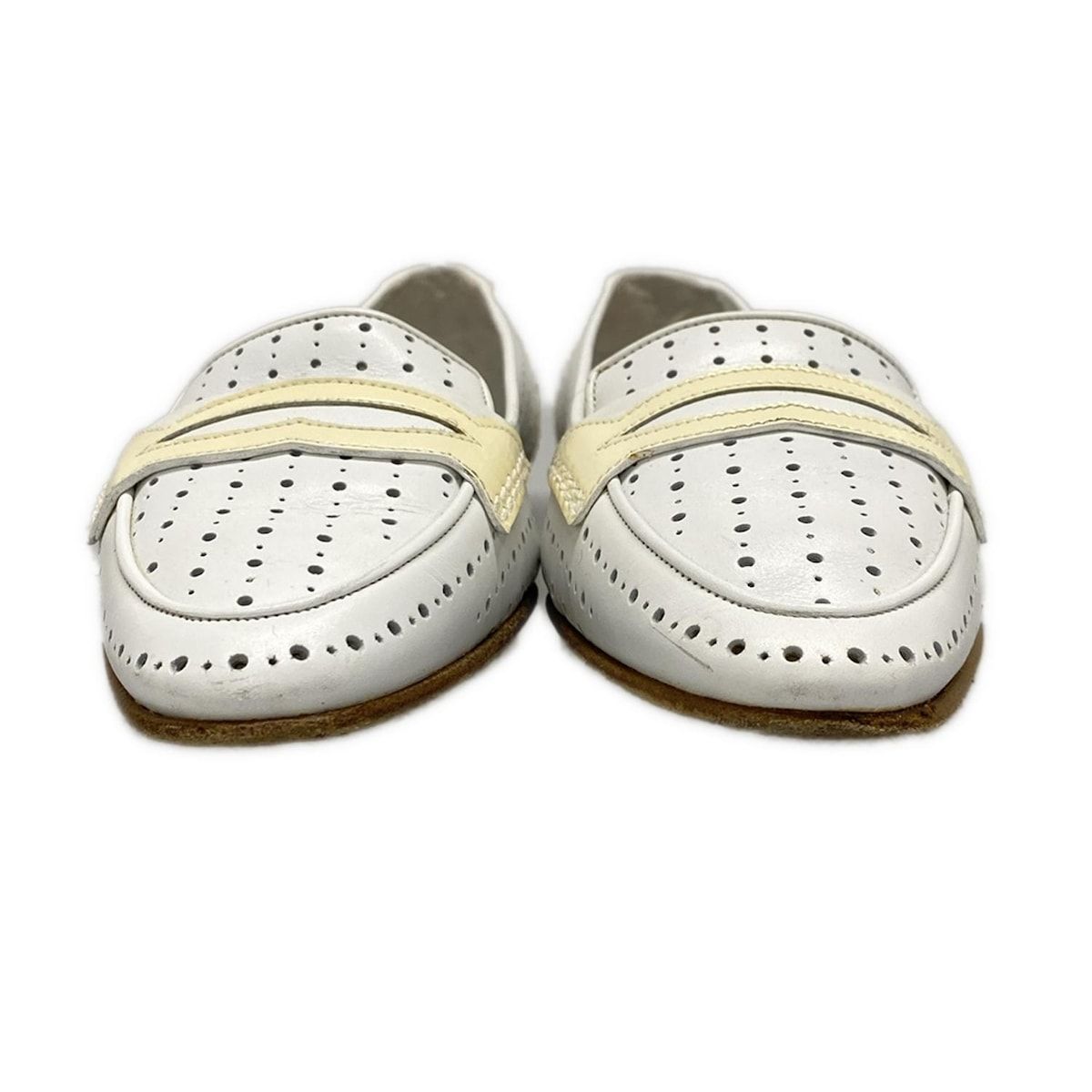 CHANEL フラットシューズ ホワイト/ブラック　37 CHANEL フラットシューズ ホワイト/ブラック 37 CHANEL