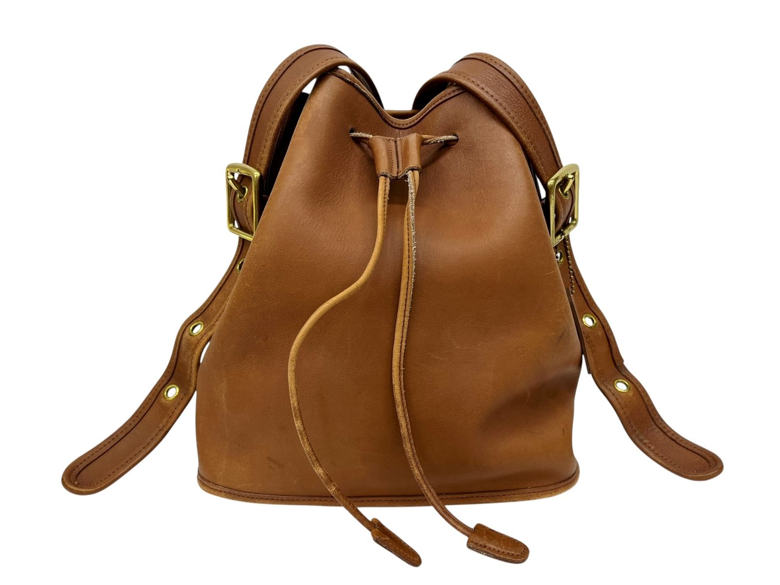 COACH オールド コーチ ショルダーバッグ 巾着型 USA レザー 9952 USA製 COACH オールド コーチ 巾着 レザー ショルダーバッグ 赤