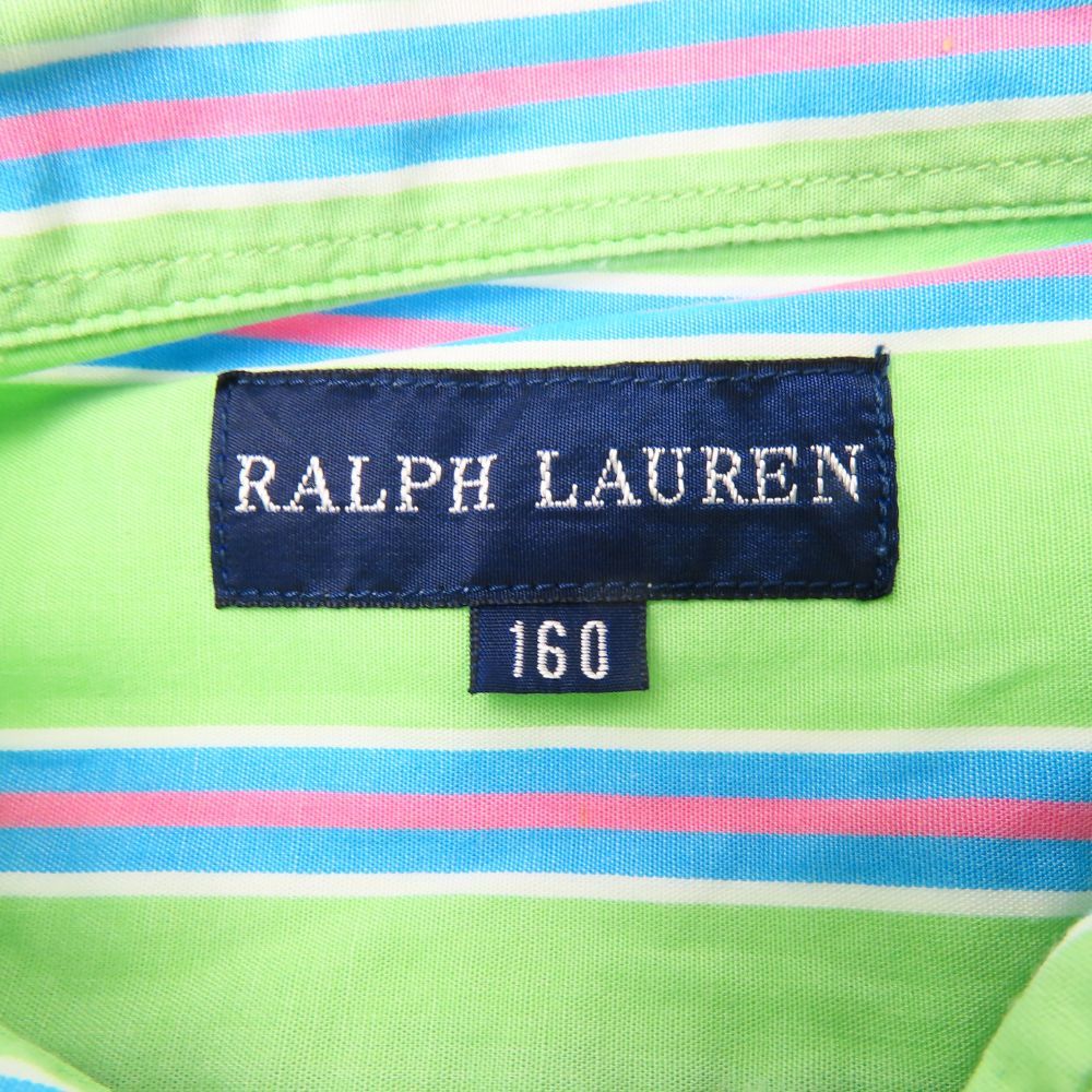 美品　ラルフローレン　Ralph Lauren 長袖シャツ160 マルチカラー USA製 80s Polo Ralph Lauren 
