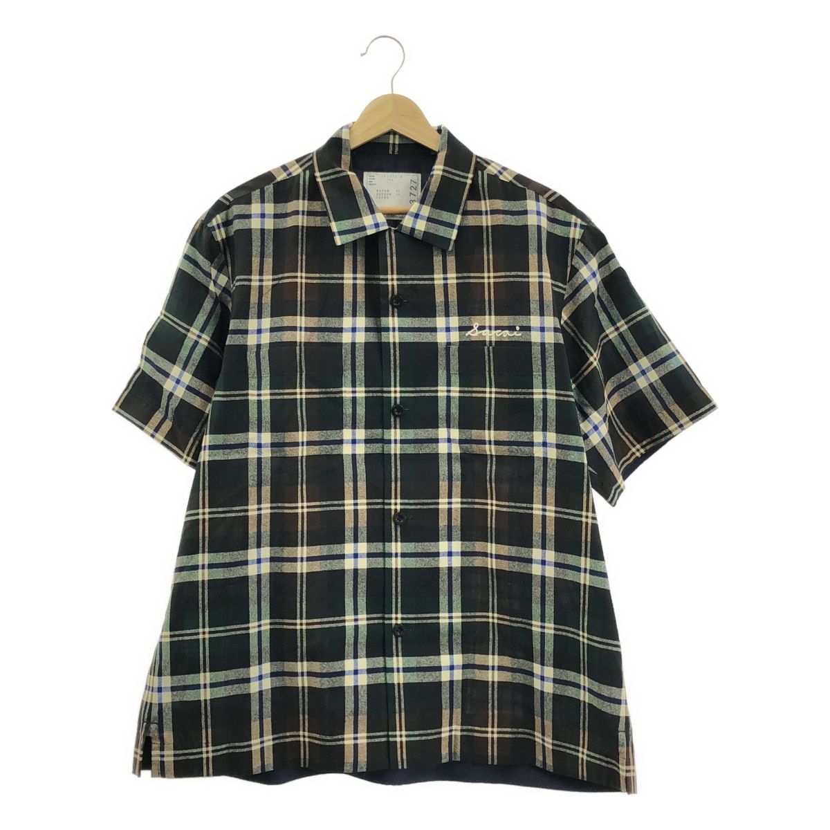sacai | サカイ | Plaid Print Shirt オープンカラー チェックプリント 半袖 シャツ | 1 | マルチカラー | メンズ