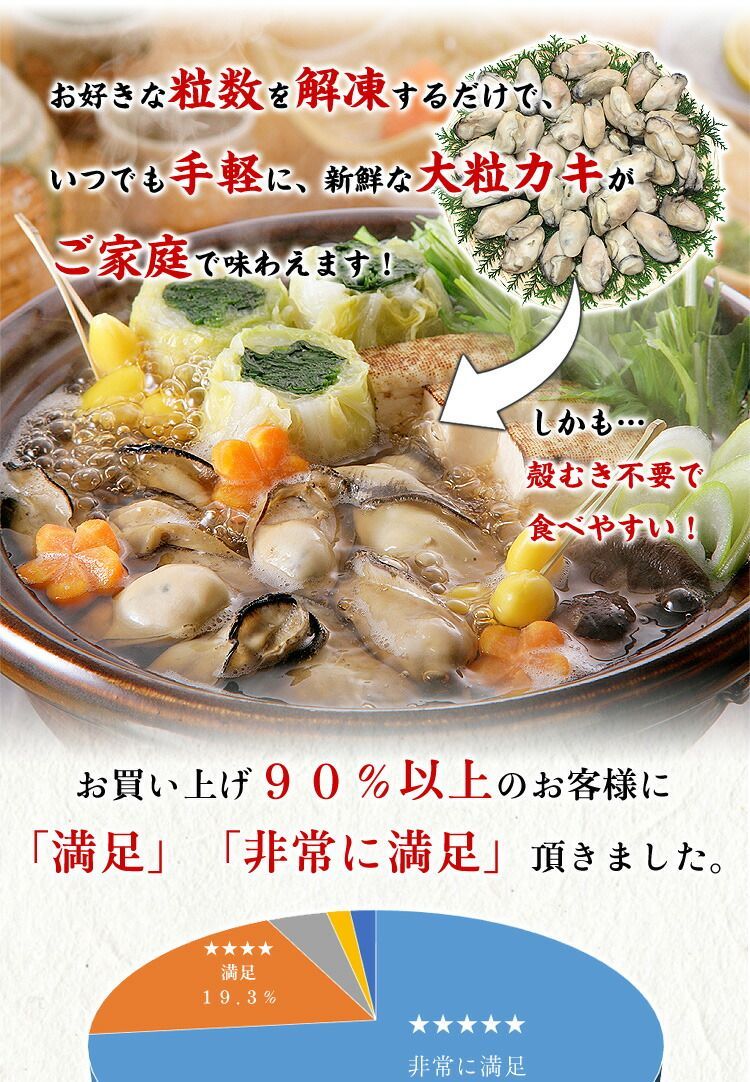 希少な超特大3Lサイズ限定販売！🦪ジャンボ広島かき2kg🦪（1kg/約25粒×2袋）【甲羅組】 カキ　牡蠣-4