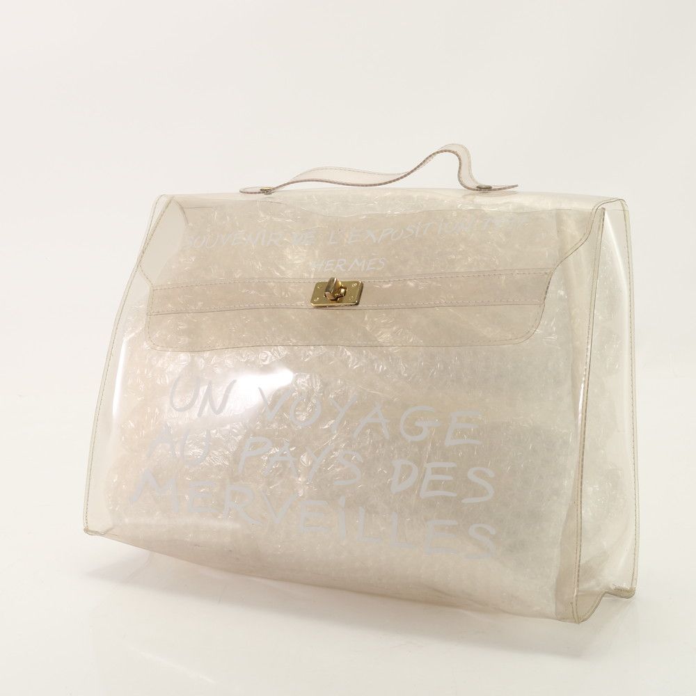 エルメス 1997年 限定 ビニールケリー PVC クリア ハンドバッグ トート