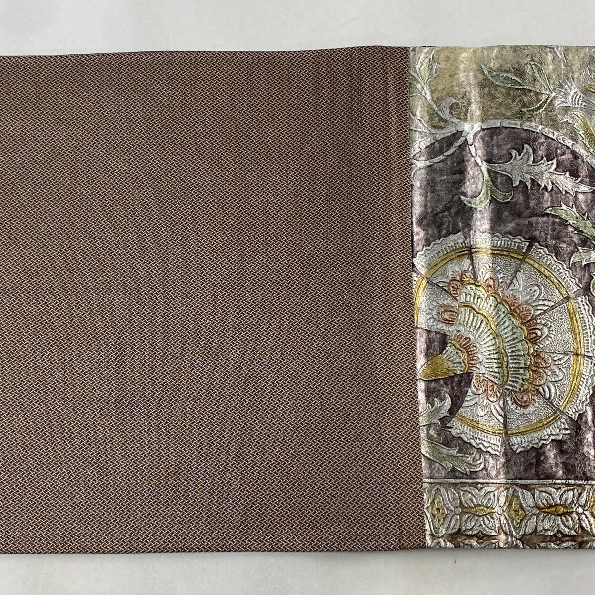 紫峯 金唐革 六通 袋帯