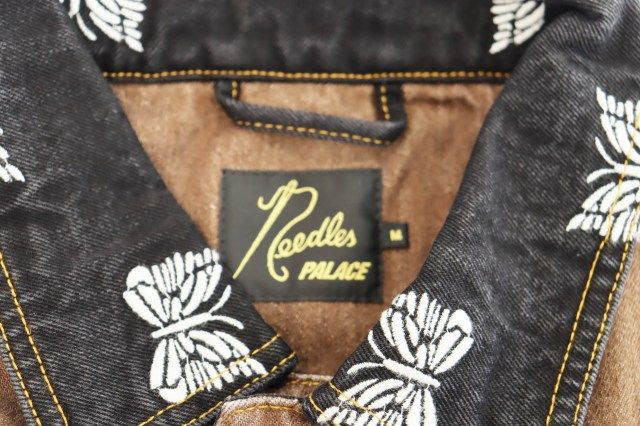 ジャケット・アウター PALACE Needles Western Denim Jacket L Palace Needles Western Denim Jacket Black - Palace Needles
