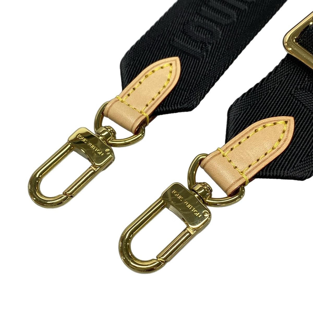 ルイヴィトン バッグ モノグラム ショルダーストラップ(幅4CM) 現行品 黒 LOUIS VUITTON(ルイヴィトン) ショルダーストラップ モノグラム