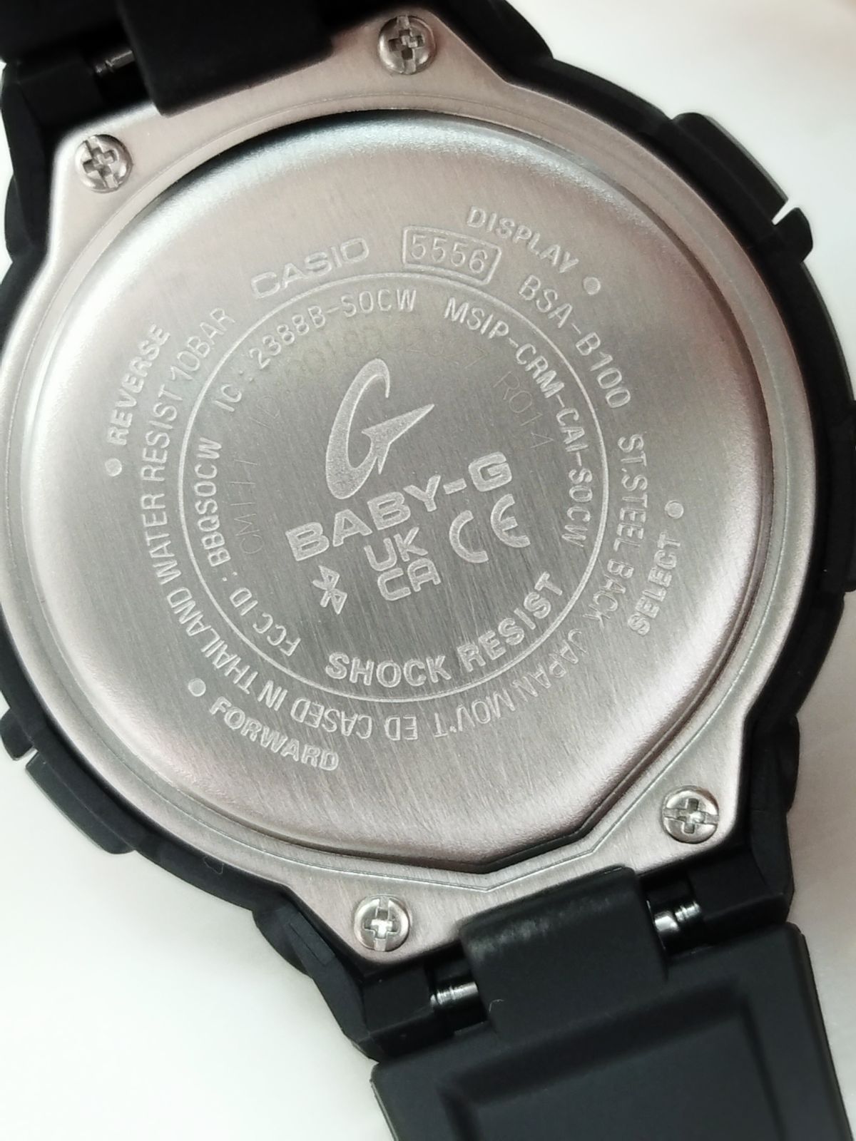 L02011□1003 海外限定カラー CASIO カシオ Baby-G ベビ－G G-SQUAD ジースクワッド Bluetooth   腕時計 ピンクゴールド×ブラック BSA-B100MF-1A