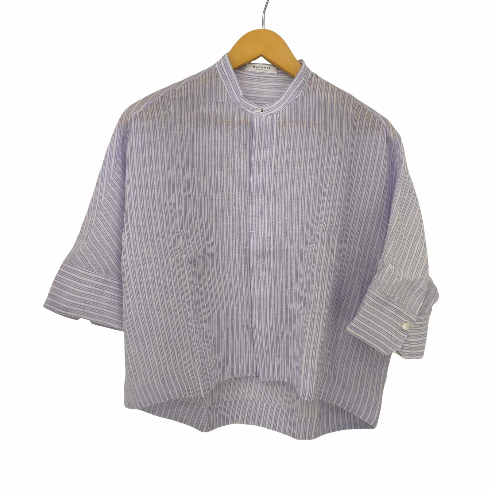 マカフィー MACPHEE 23SS リネンシャイニングハーフスリーブシャツ 