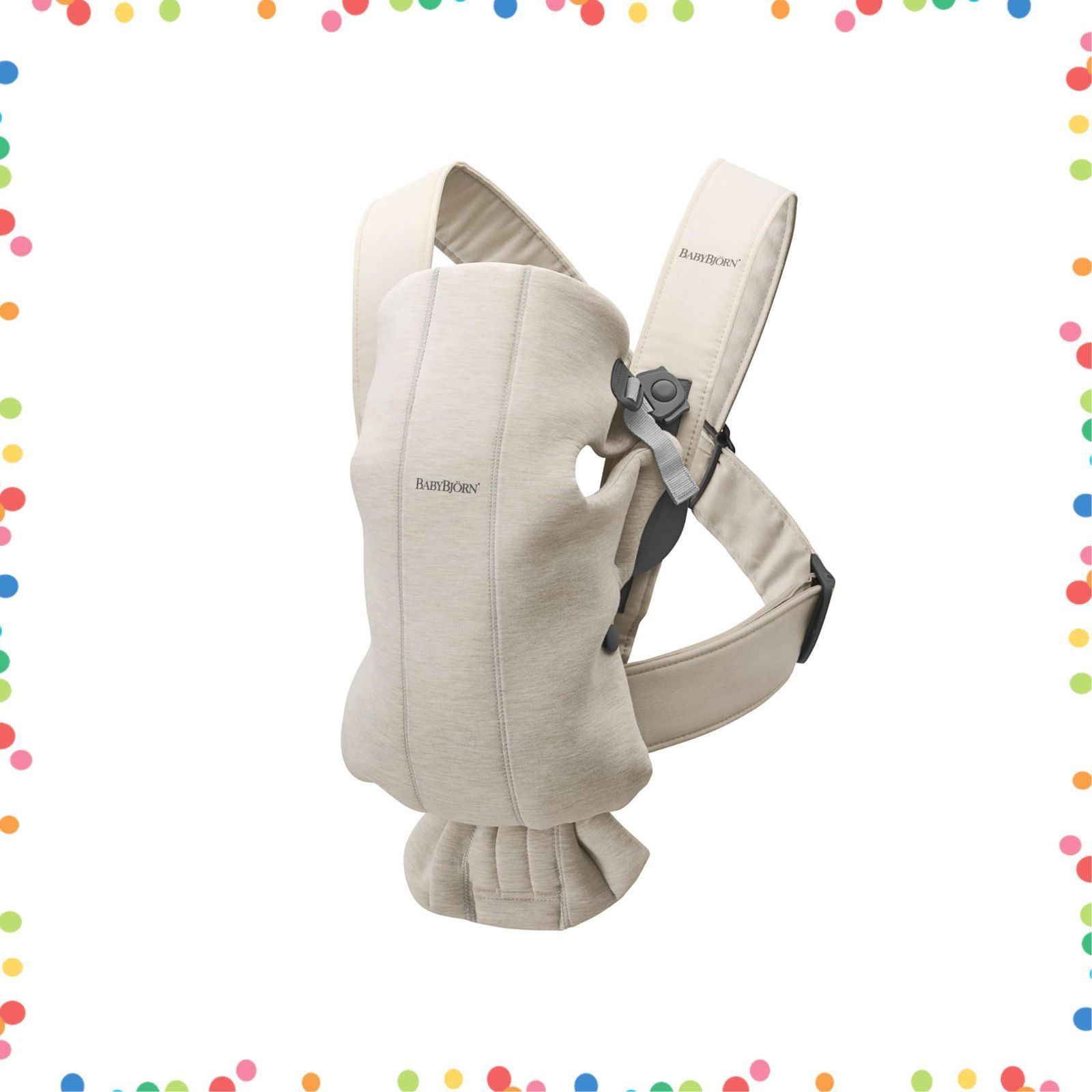 セール ベビーキャリアMINI 抱っこひも 3Dジャージー ライトベージュ 新生児~12カ月目安 ベビービョルン 簡単装着 軽量コンパクト 日本正規品付