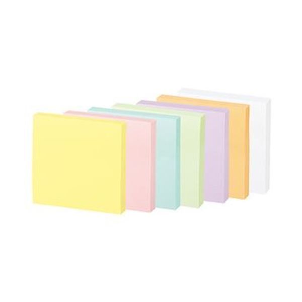まとめ コクヨ 強粘着ふせん K2 50×50mm パステルカラー7色 K2メ-KP5050X10 1パック 10冊 ×10セット