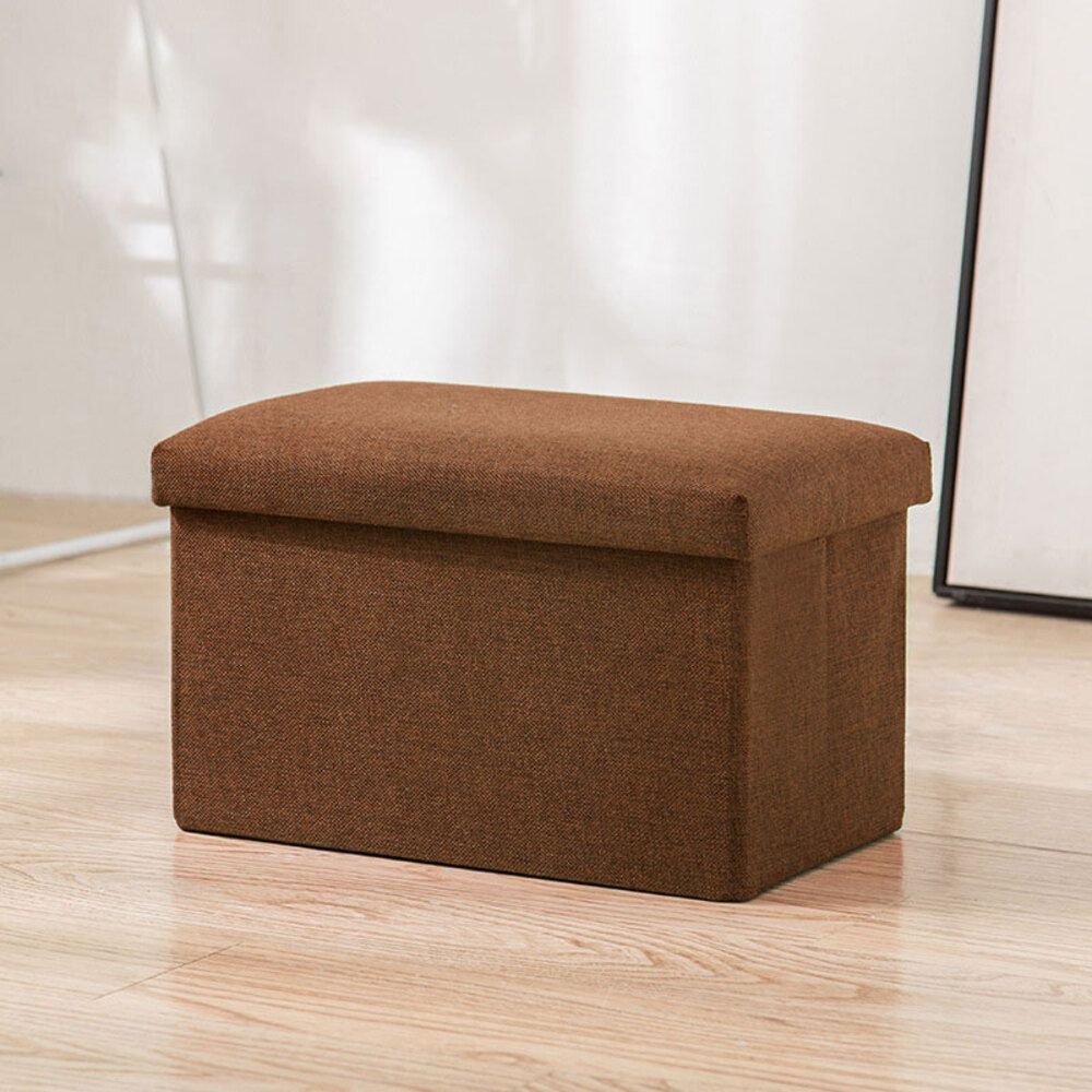 ブラウン  収納ボックス  イスにもなる収納ボックス 48×30×30cm 折りたたみ mmrbox124f 椅子 収納 収納ボックス 折りたたみ 48×30×30cm 収納スツール イス いす スツール ボックス ベンチ オットマ
