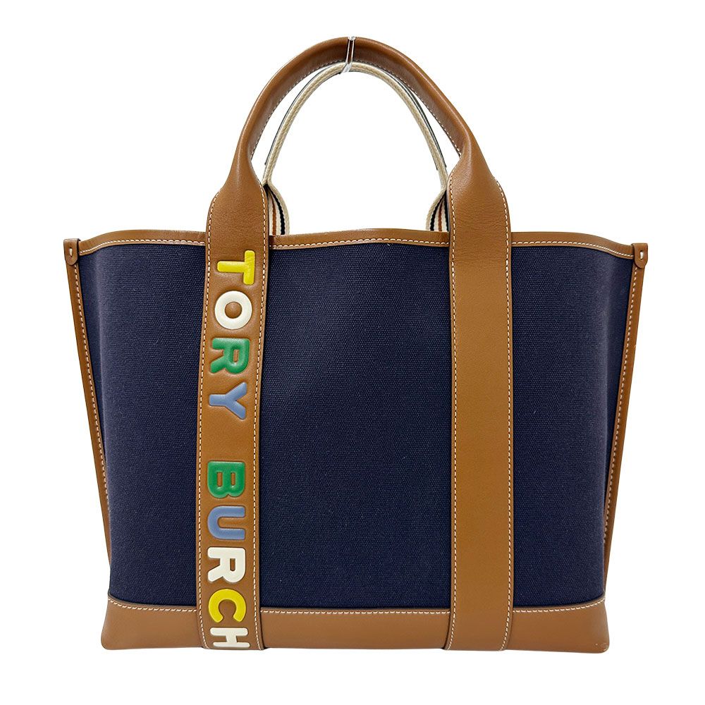 稀少　トリーバーチ　レザー　ハンドバッグ タッセル　ネイビー　大容量 トリーバーチ Tory Burch バッグ レディース メンズ ブランド