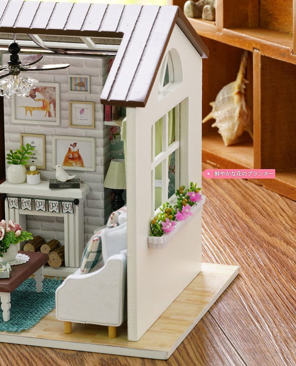 ドールハウス　ハンドメイド　部屋　38cm ゴシック　灯り　ミステリー ステンドグラスのドールハウス | アーティストショップA&MO2