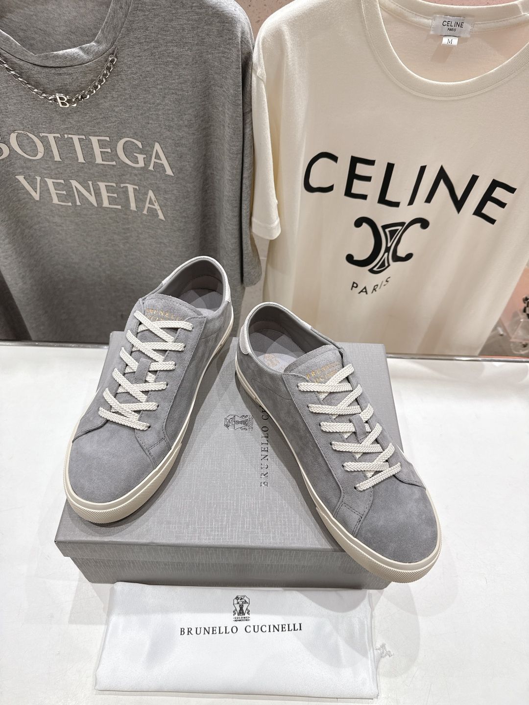 グレー☆送料無料【新品】☆ブルネロクチネリ☆メンズ スエード